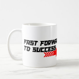 Mug Fast Forward – Bold Red Motivation Quote Design
