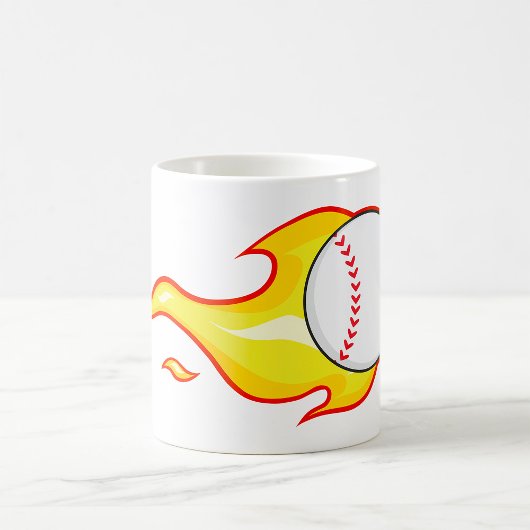Mug Fastball Flame Baseball Sports