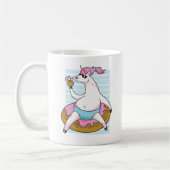 Mug Fat amusant Unicorne Pool Party Chilling Inflatabl (Gauche)