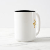 Mug Fatale Femme Art Déco (noir 2 tons) (Devant droit)