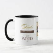 Mug Fathers Day Best Dad Ever Custom Name Photo (Gauche)