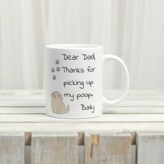 Mug Father's Day Dad From Dog Gift