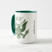 Mug Fathers Day Golf Dad Green Eagle Crest Monogram (Devant gauche)
