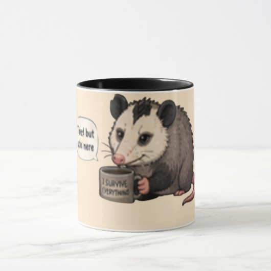 Mug Fatigué mais toujours là | Drôle et Relatable  (Centre)