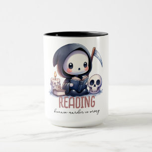 Mug Faucheuse aquarelle amoureuse de livres