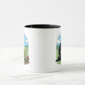 Mug Faucheuse arrosant des fleurs (Centre)