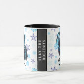 Mug Faucheuse flocon bleu drôle horreur Noël (Centre)