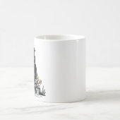 Mug Faucheuse jardinant des fleurs (Centre)