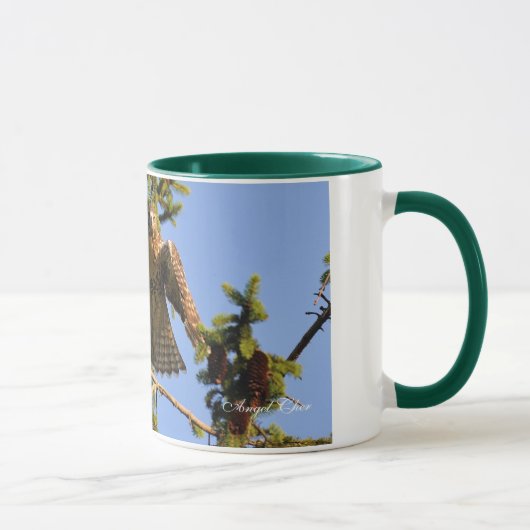 Mug Faucon juvénile de Rouge-Queue par ange Cher (Droite)
