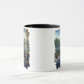 Mug Faucon par réflexion de lac de montagne  (Centre)