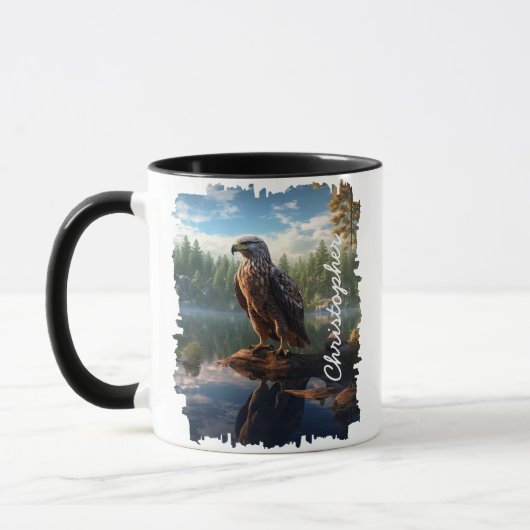 Mug Faucon par réflexion Mountain Lake (Gauche)
