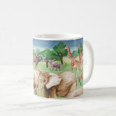 Mug Faune africaine : Fond d'écran couleur d'eau Savan (Devant droit)
