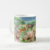 Mug Faune africaine : Fond d'écran couleur d'eau Savan (Devant gauche)