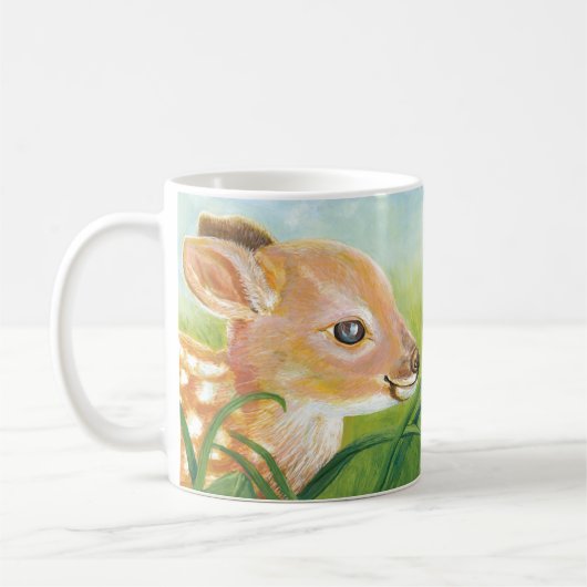 Mug Faune couchée dans l'herbe et l'écureuil (Gauche)