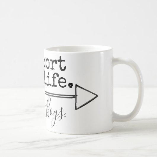 Mug faune de soutien, garçons d'augmenter (Droite)