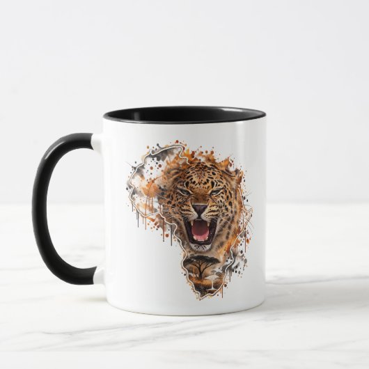 Mug Faune léopard rugissant (Gauche)