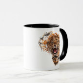 Mug Faune léopard rugissant (Devant droit)