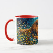 Mug Faune Lion Lioness imaginaire art romantique (Gauche)