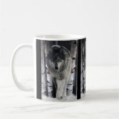Mug Faune Loup gris conception animal amoureux (Gauche)