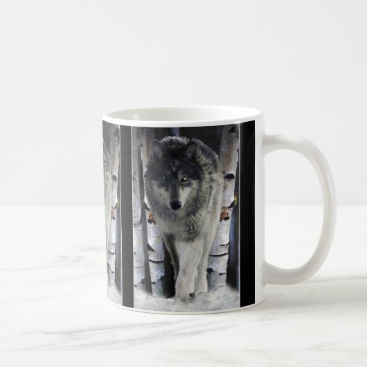 Mug Faune Loup gris conception animal amoureux (Droite)