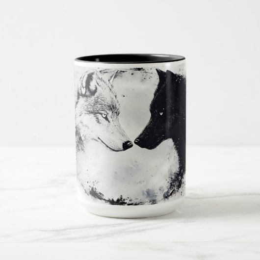 Mug Faune Loups gris et noirs (Centre)