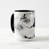 Mug Faune Loups gris et noirs (Devant gauche)
