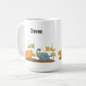 Mug Faune sauvage de Cute Dinosaure (Devant gauche)