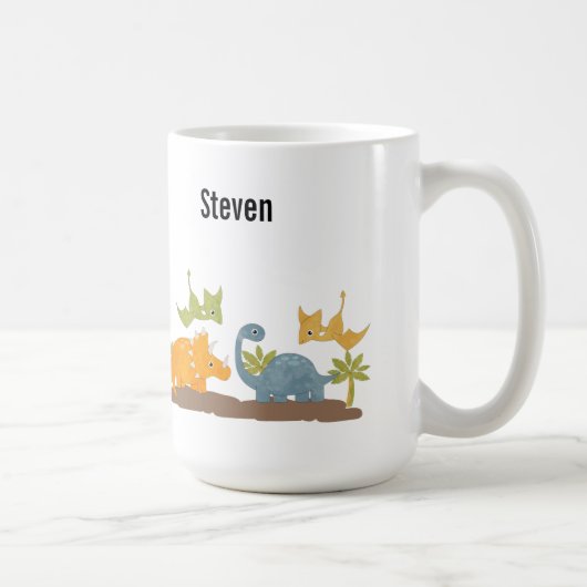 Mug Faune sauvage de Cute Dinosaure (Droite)