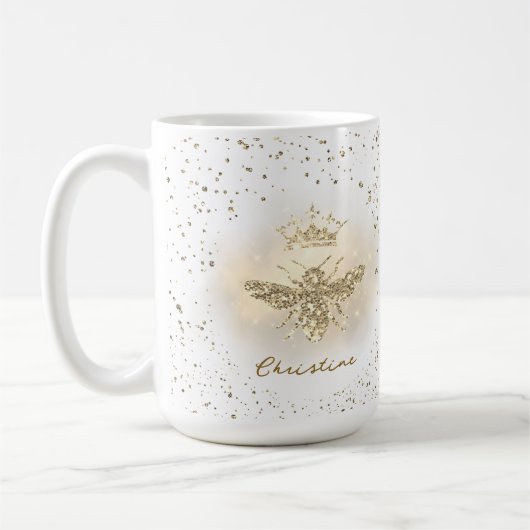 Mug fausse Reine Bee à paillettes (Gauche)