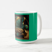 Mug Fauteuil Luxueux Vert Et Or (Devant droit)
