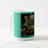 Mug Fauteuil Luxueux Vert Et Or (Devant gauche)