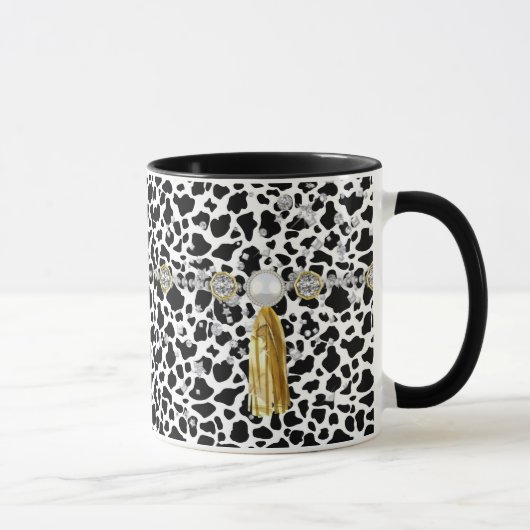 Mug Faux Bijoux Posters de animaux & Tassel d'or (Droite)