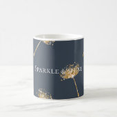 Mug Faux bleu marine et or Parties scintillant Dandeli (Centre)