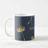 Mug Faux bleu marine et or Parties scintillant Dandeli (Gauche)