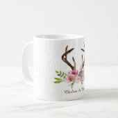 Mug Faux Bois de fleurs sauvages d'andouillers de (Devant gauche)