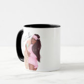 Mug Faux café Parties scintillant fille Cheveux rouges (Devant gauche)