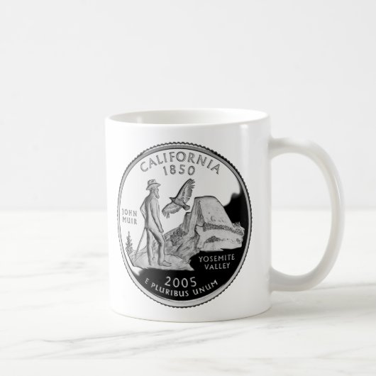 Mug Faux California State Quarter Yosemite Valley Muir (Droite)