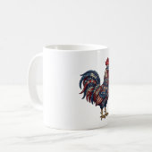 Mug Faux Coq Patriotique Brodé (Devant gauche)