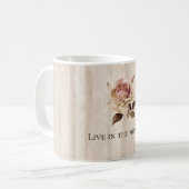Mug Faux Crème Rustique Rose Bois (Devant gauche)