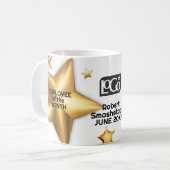 Mug Faux étoiles d'or employé du mois (Devant gauche)