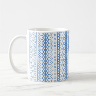 Mug Faux Fair Isle Knitwear Aquarelle Cosy Cabincore