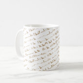 Mug Faux Gold Hiéroglyphes égyptiens ornés (Devant gauche)