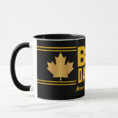 Mug Faux Gold Maple Leaf Big Daddy sur BLACK (Gauche)