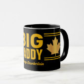 Mug Faux Gold Maple Leaf Big Daddy sur BLACK (Devant droit)