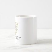 Mug Faux or rose français floral (Centre)
