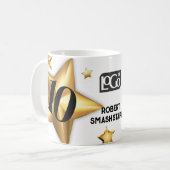 Mug Faux or stars employé anniversaire jalon (Devant gauche)