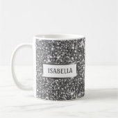 Mug Faux Silver Parties scintillant Texture Look & Cus (Gauche)