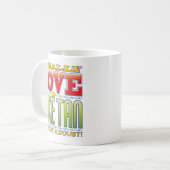 Mug Faux visage bronzage d'amour (Devant gauche)