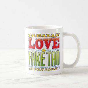 Mug Faux visage bronzage d'amour