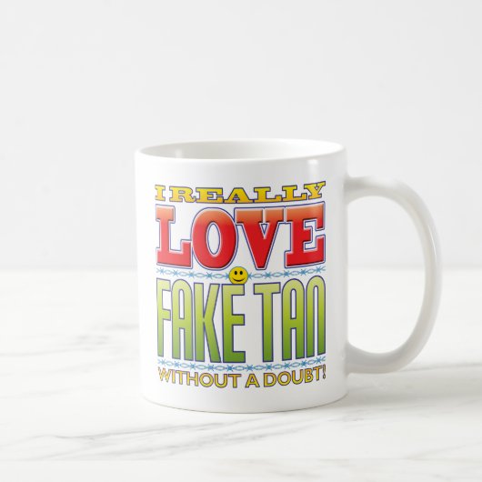 Mug Faux visage bronzage d'amour (Droite)
